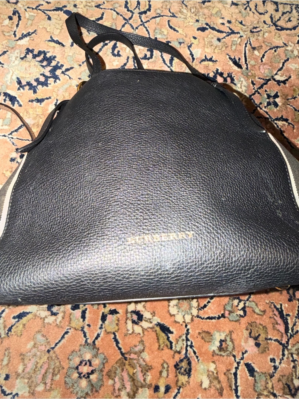 Burberry Black & Haymarket Check Shoulder Hobo - Picture 5 of 5